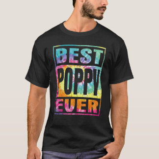 ポピー最高のエバーヴィンテージ絞り染めファーザーズ・デイ Tシャツ