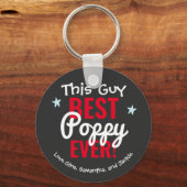 ポピー最高のエバー名前をカスタムする キーホルダー (正面)