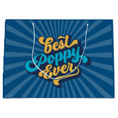 ポピー最高のーの父の日 ラージペーパーバッグ (正面)