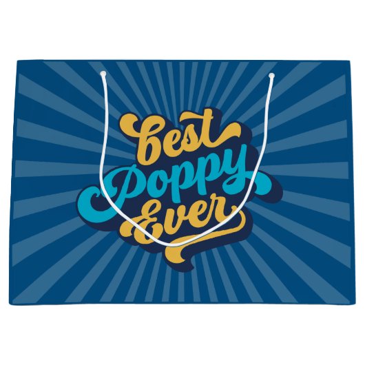 ポピー最高のーの父の日 ラージペーパーバッグ (正面)