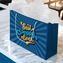 ポピー最高のーの父の日 ラージペーパーバッグ