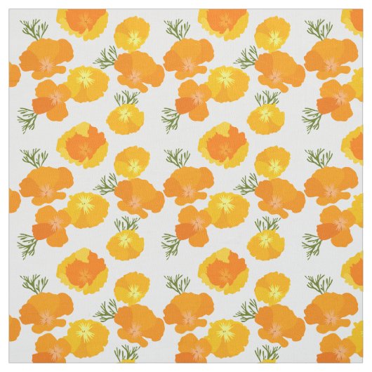 ポピー柄の生地。 ファブリック (見本)