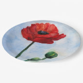 ポピー水カラーカスタム紙プレート9 in ペーパープレート (アングル)