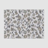 ポピー水彩フローラルパターンギフト 薄葉紙 (正面)