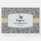 ポピー水彩フローラルパターン ゲストブック (正面)