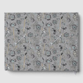 ポピー水彩フローラルパターン ゲストブック (裏面)