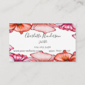 ポピー水彩名刺 名刺 (裏面)