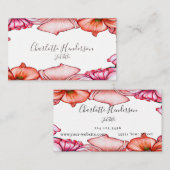 ポピー水彩名刺 名刺 (正面/裏面)