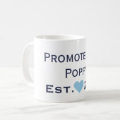 ポピー海軍とライトブルーマグに昇格 コーヒーマグカップ (正面左)