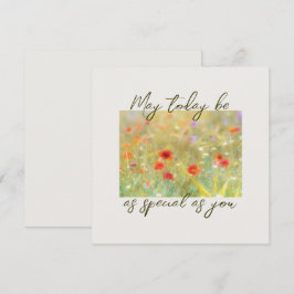 ポピー畑のようにあなたが特別な今日でありますように カード