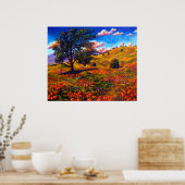 ポピー畑のオーク ポスター (キッチン)