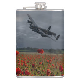 ポピー畑の上のランカスター爆撃機 フラスク