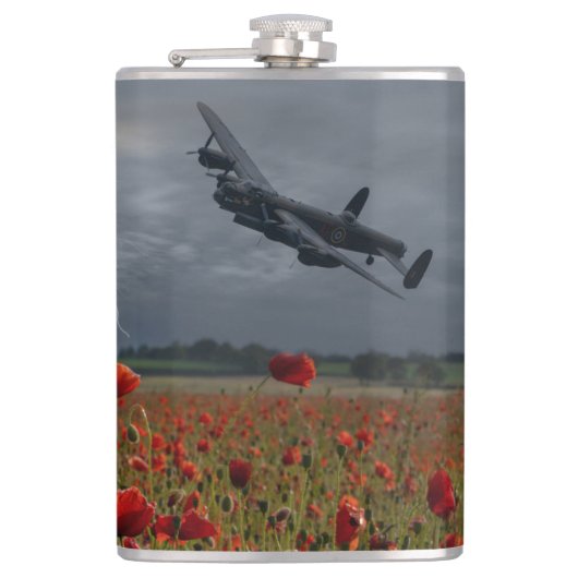 ポピー畑の上のランカスター爆撃機 フラスク (正面)