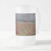 ポピー畑の上のランカスター爆撃機 フロストグラスビールジョッキ (正面右)