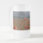 ポピー畑の上のランカスター爆撃機 フロストグラスビールジョッキ (正面左)