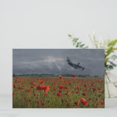ポピー畑の上のランカスター爆撃機 便箋 (スタンド正面)