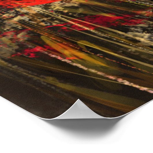 ポピー畑の女性 – オリジナル絵画の芸術 ポスター (角)