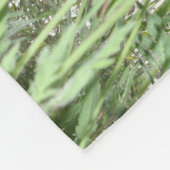 ポピー畑フラワーサン自然開花ハート フリースブランケット (角)