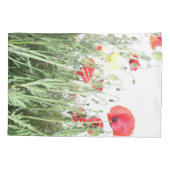 ポピー畑フラワーサン自然開花 枕カバー (裏面)