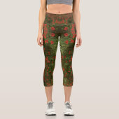 ポピー畑 – 高い腰のカプリスのレギンス カプリレギンス (正面)