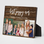 ポピー祖父の孫ウッドフォトコラージュ フォトプラーク (側面)