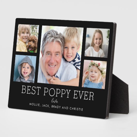 ポピー祖父の孫フォトコラージュ フォトプラーク (側面)