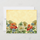 ポピー素朴スとコーンフラワー編集可能ノートカード ノートカード (裏面)