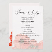 ポピー結婚フラワー式計画 招待状 (正面/裏面)