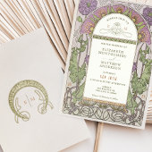 ポピー結婚式招待状アールヌーボーバイミュシャ 招待状