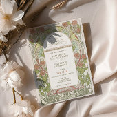 ポピー結婚式招待状アールヌーボーバイミュシャ 招待状