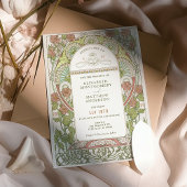 ポピー結婚式招待状アールヌーボーバイミュシャ 招待状