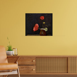 ポピー絵画ズ、フローラズby Odilon Redon ポスター