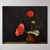 ポピー絵画ズ、フローラズby Odilon Redon ポスター (正面)
