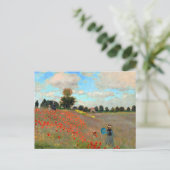 ポピー絵画フィールドbyクロード・モネ(1873) ポストカード (スタンド正面)