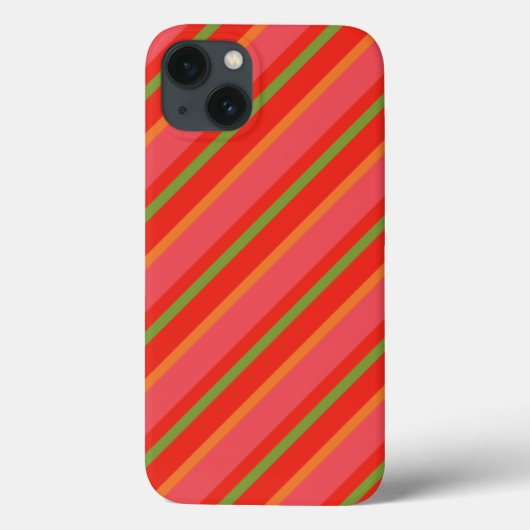 ポピー色ストライプのiPadケース – マテ型ケース Case-Mate iPhoneケース (裏面)