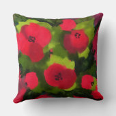 ポピー色彩の鮮やかス |美しいフローラアート クッション (裏面)