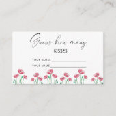 ポピー花のキス当てゲーム ブライダルゲーム エンクロージャーカード (正面)