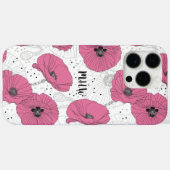 ポピー花カスタムモノグラムの電話ケース Case-Mate iPhoneケース (裏面 (横))