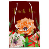 ポピー花サンキューミディアム抱き枕 ミディアムペーパーバッグ (正面)