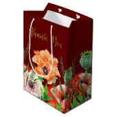 ポピー花サンキューミディアム抱き枕 ミディアムペーパーバッグ (裏面アングル)