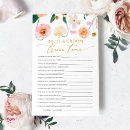 ポピー花トリビアゲーム新郎新婦