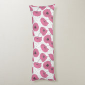 ポピー花パターン体枕 ボディピロー (裏面 (縦))