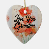 ポピー花フローラ愛おばあちゃん装飾 セラミックオーナメント (右)