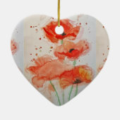 ポピー花フローラ愛おばあちゃん装飾 セラミックオーナメント (裏面)