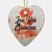 ポピー花フローラ愛おばあちゃん装飾 セラミックオーナメント (左)