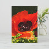 ポピー花マクロ写真 カード (スタンド正面)