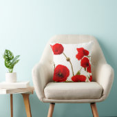 ポピー花レッドフローラカスタムカラークリスマス クッション (椅子)