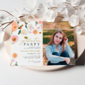 ポピー花写真卒業パーティー 招待状