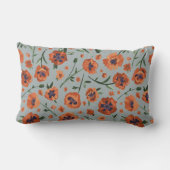 ポピー花柄デコール ランバークッション (裏面)
