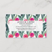 ポピー花柄プロフェッショナル名刺 名刺 (裏面)